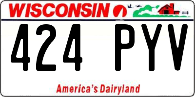 WI license plate 424PYV