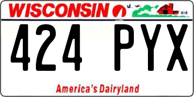 WI license plate 424PYX
