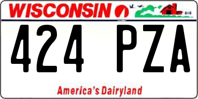 WI license plate 424PZA