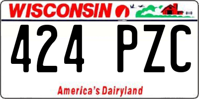 WI license plate 424PZC