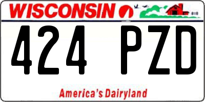 WI license plate 424PZD
