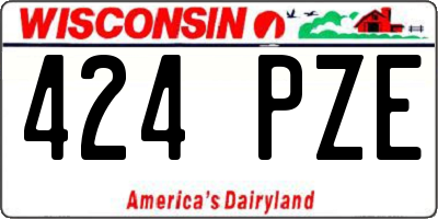 WI license plate 424PZE