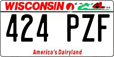 WI license plate 424PZF