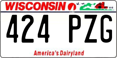 WI license plate 424PZG