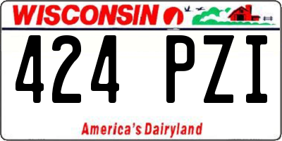 WI license plate 424PZI