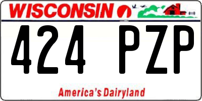 WI license plate 424PZP