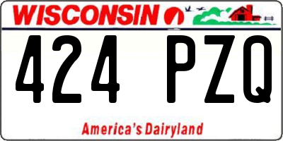 WI license plate 424PZQ