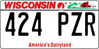 WI license plate 424PZR