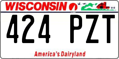 WI license plate 424PZT