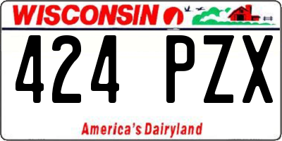 WI license plate 424PZX