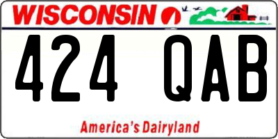 WI license plate 424QAB