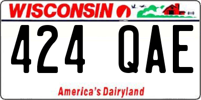 WI license plate 424QAE