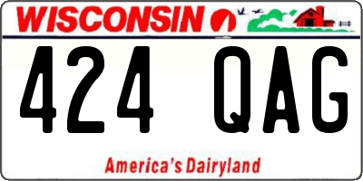 WI license plate 424QAG