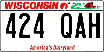 WI license plate 424QAH