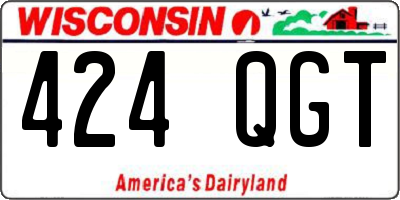 WI license plate 424QGT