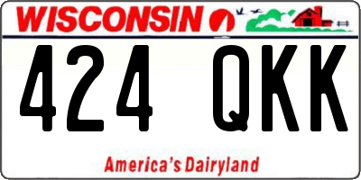 WI license plate 424QKK