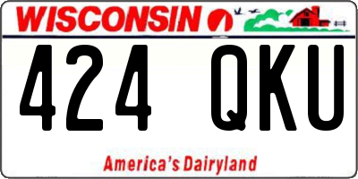 WI license plate 424QKU