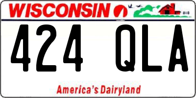 WI license plate 424QLA
