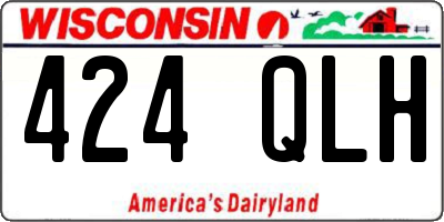 WI license plate 424QLH