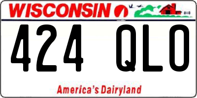 WI license plate 424QLO
