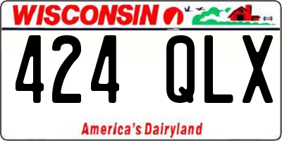 WI license plate 424QLX