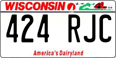 WI license plate 424RJC