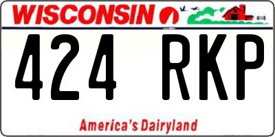WI license plate 424RKP