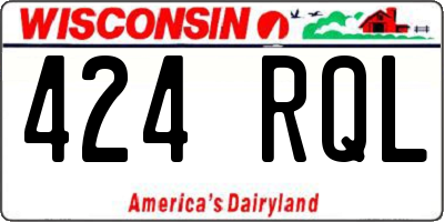 WI license plate 424RQL