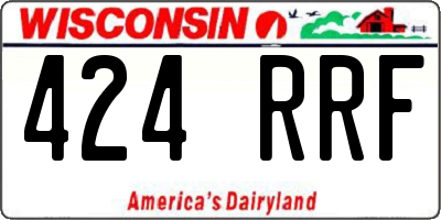 WI license plate 424RRF