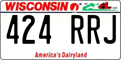 WI license plate 424RRJ