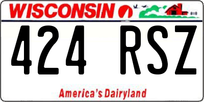 WI license plate 424RSZ
