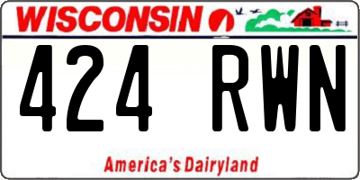 WI license plate 424RWN