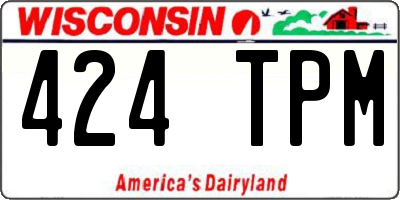WI license plate 424TPM