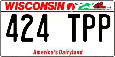 WI license plate 424TPP