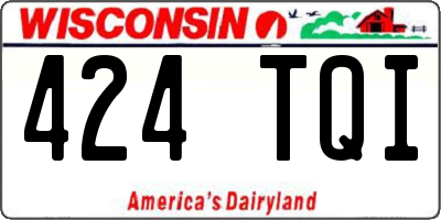 WI license plate 424TQI