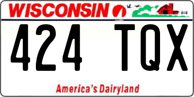 WI license plate 424TQX