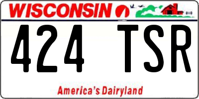 WI license plate 424TSR
