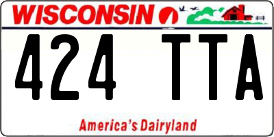 WI license plate 424TTA