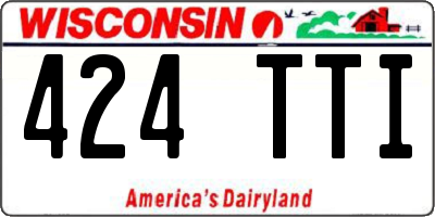 WI license plate 424TTI