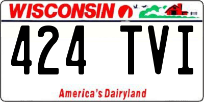 WI license plate 424TVI