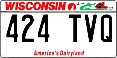 WI license plate 424TVQ