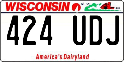 WI license plate 424UDJ
