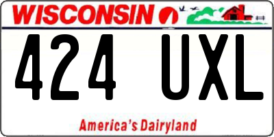 WI license plate 424UXL