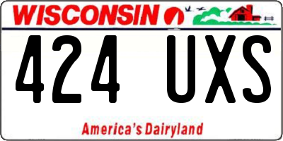 WI license plate 424UXS