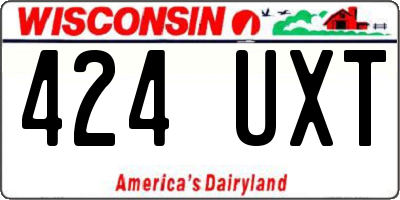 WI license plate 424UXT