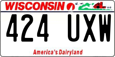 WI license plate 424UXW
