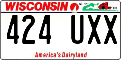 WI license plate 424UXX