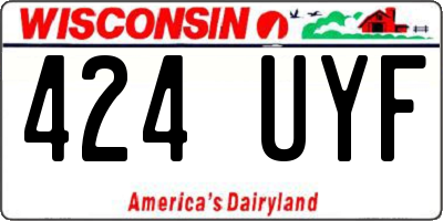 WI license plate 424UYF