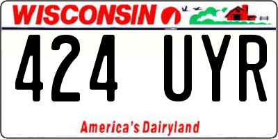 WI license plate 424UYR