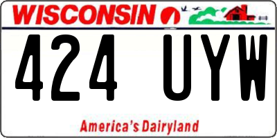 WI license plate 424UYW
